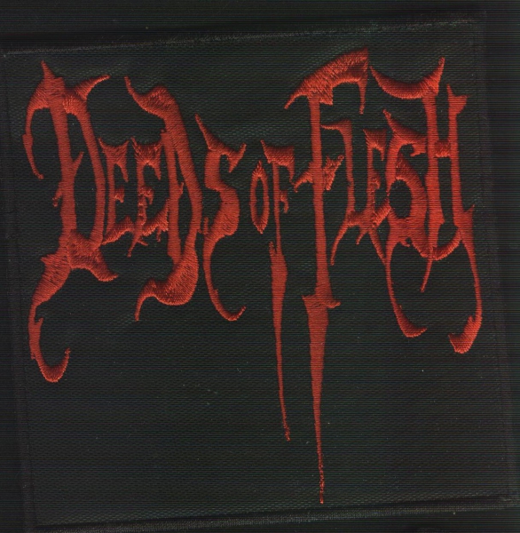 Deeds of Flesh - Rotes Logo Aufnäher