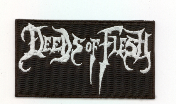 Deeds of Flesh - White Logo Patch