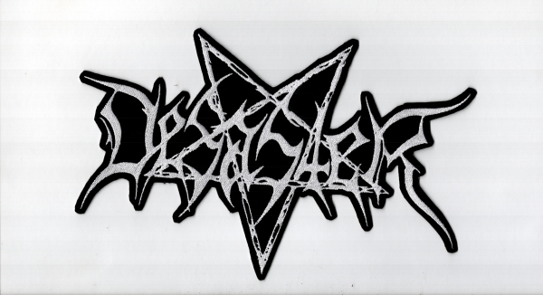 Desaster - Weisses Logo 2 Rückenaufnäher