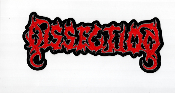 Dissection - Grey Red Logo Backpatch