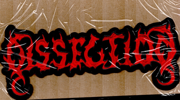 Dissection - Red Grey Logo Backpatch