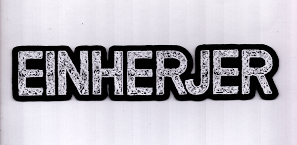 Einherjer - Weisses Logo Rückenaufnäher