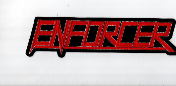 Enforcer - White Red Logo Backpatch