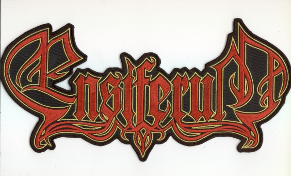 Ensiferum - Gelb Rotes Logo Rückenaufnäher