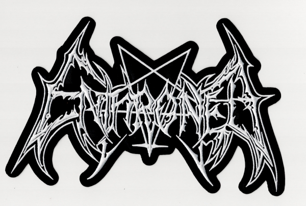 Enthroned - Weisses Logo Rückenaufnäher