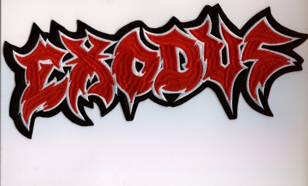 Exodus - Rot Weisses Logo Rückenaufnäher