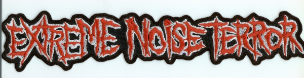 Extreme Noise Terror - Rot Weisses Logo Rückenaufnäher