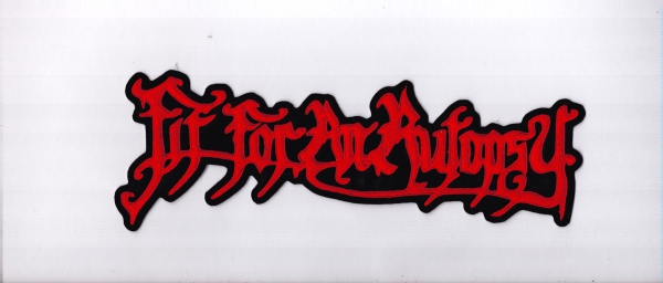 Fit for an Autopsy - Rotes Logo Rückenaufnäher