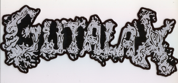 Gutalax - Weisses Logo Rückenaufnäher