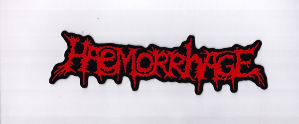 Haemorrhage - Rotes Logo Rückenaufnäher