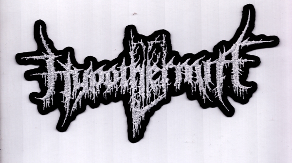 Hypothermia - Weisses Logo Rückenaufnäher