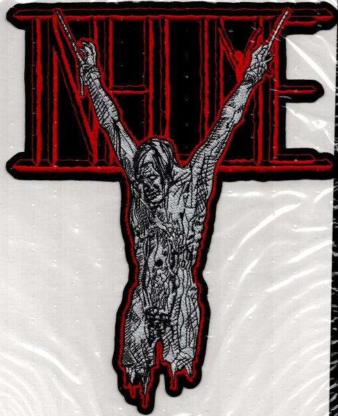 Inhume - Rotes Logo Weisser Body Logo Rückenaufnäher