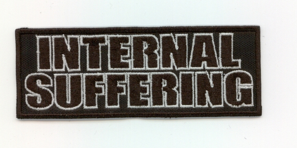 Internal Suffering - Weisses Logo Aufnäher