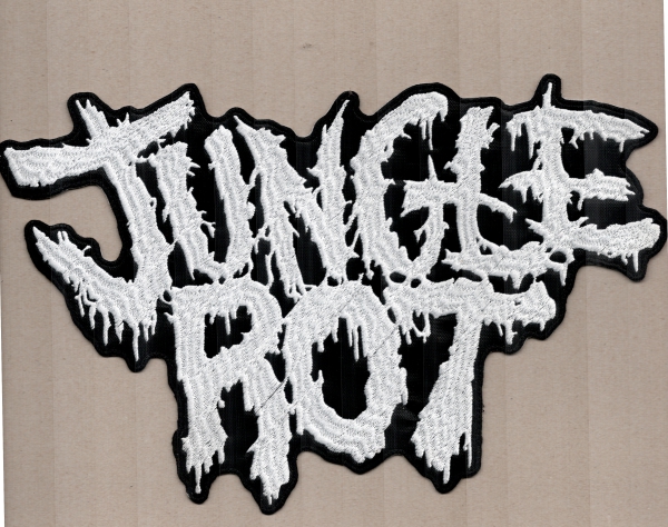 Jungle Rot - Weisses Logo Rückenaufnäher