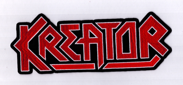 Kreator - Weiss Rotes Logo Rückenaufnäher