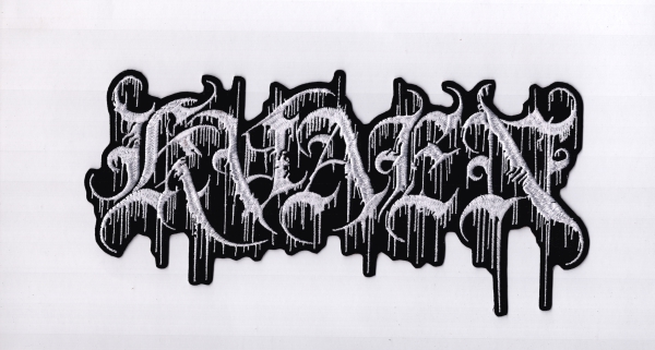 Kvaen - Weisses Logo Rückenaufnäher