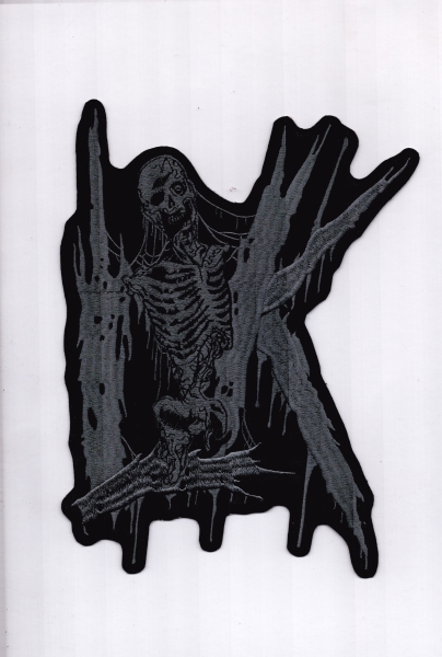 Lik - Graues Logo Rückenaufnäher