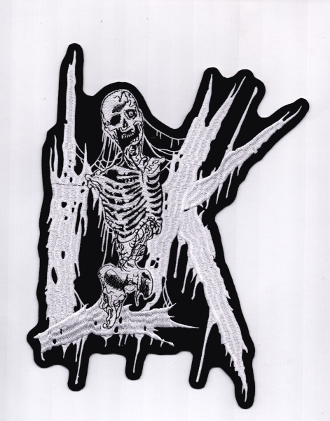 Lik - Weisses Logo Rückenaufnäher