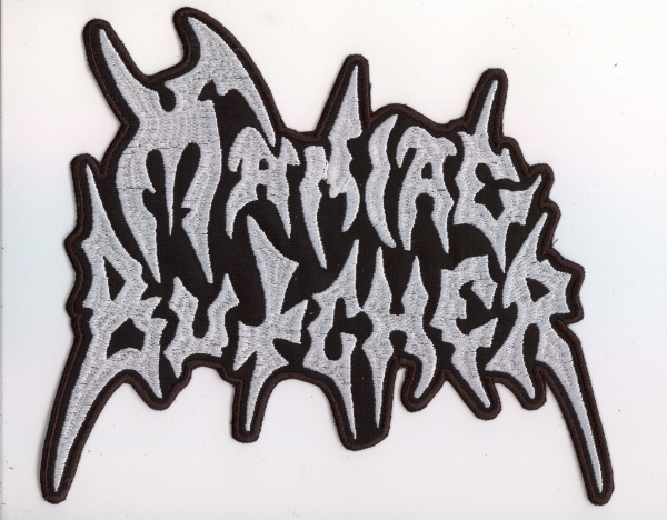 Maniac Butcher - White Logo Backpatch