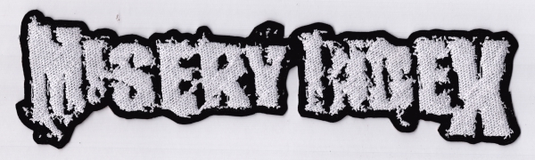 Misery Index - Weisses Logo Rückenaufnäher