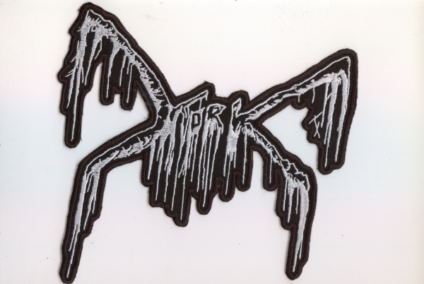 Mork - White Logo Backpatch