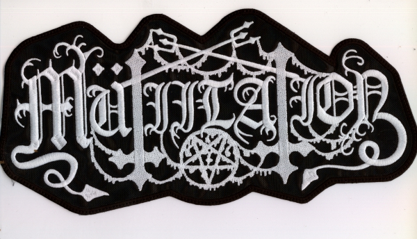 Mutiilation - Weisses Logo Rückenaufnäher