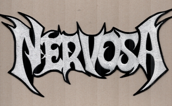 Nervosa - Weisses Logo Rückenaufnäher