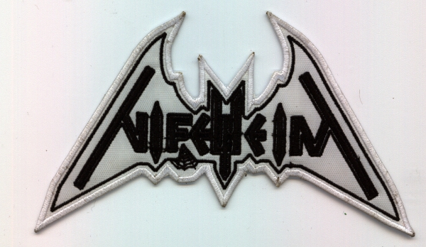 Nifelheim - Schwarzes Logo Weisser Kontour Aufnäher