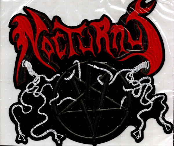 Nocturnus - Red Grey White Logo Backpatch
