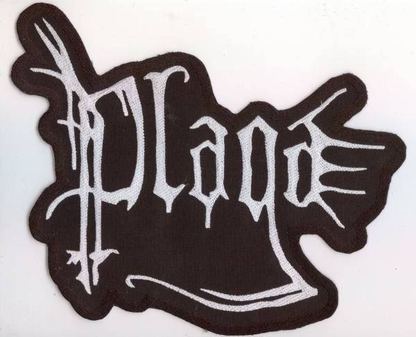 Plaga - White Logo Backpatch
