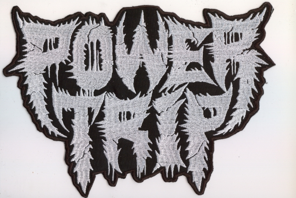 Power Trip - White Logo Backpatch