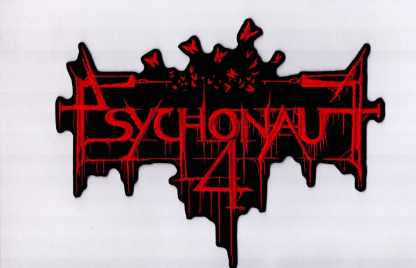 Psychonaut 4 - Rotes Logo Rückenaufnäher