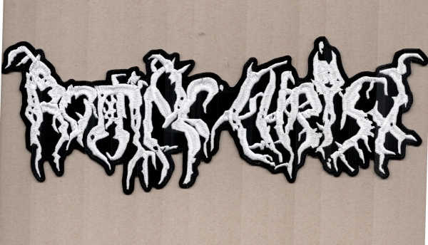 Rotting Christ - Weisses Logo Rückenaufnäher