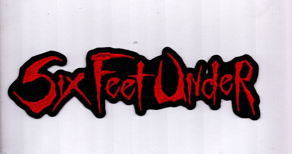 Six Feet Under - Rotes Logo Rückenaufnäher