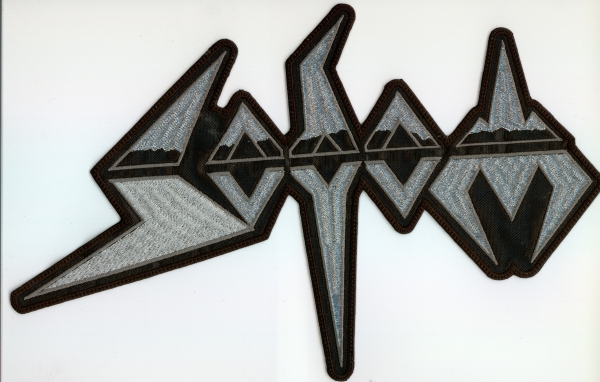 Sodom - Silber Logo Rückenaufnäher