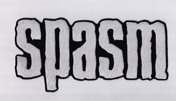 Spasm - Weisses Logo Rückenaufnäher