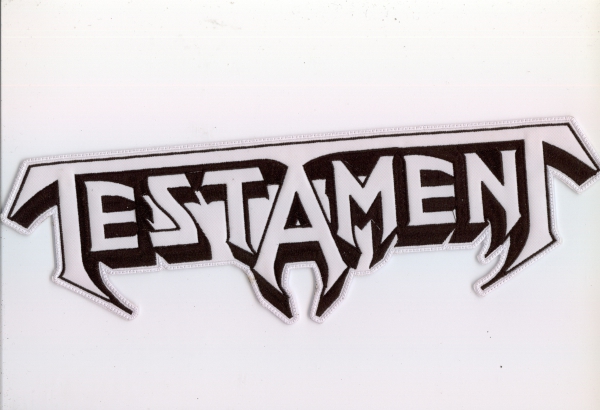 Testament - White Logo Backpatch