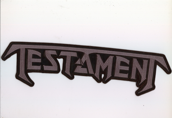 Testament - Graues Logo Rückenaufnäher