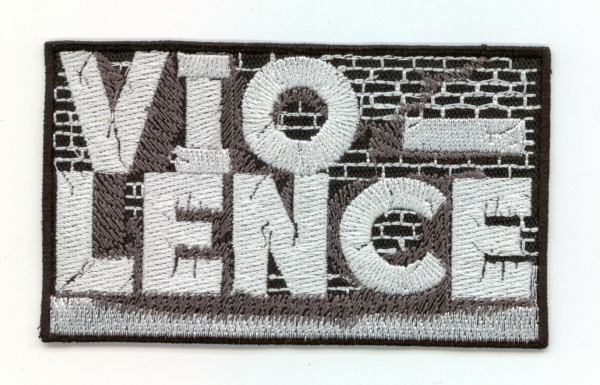 Violence - Weisses Logo Aufnäher